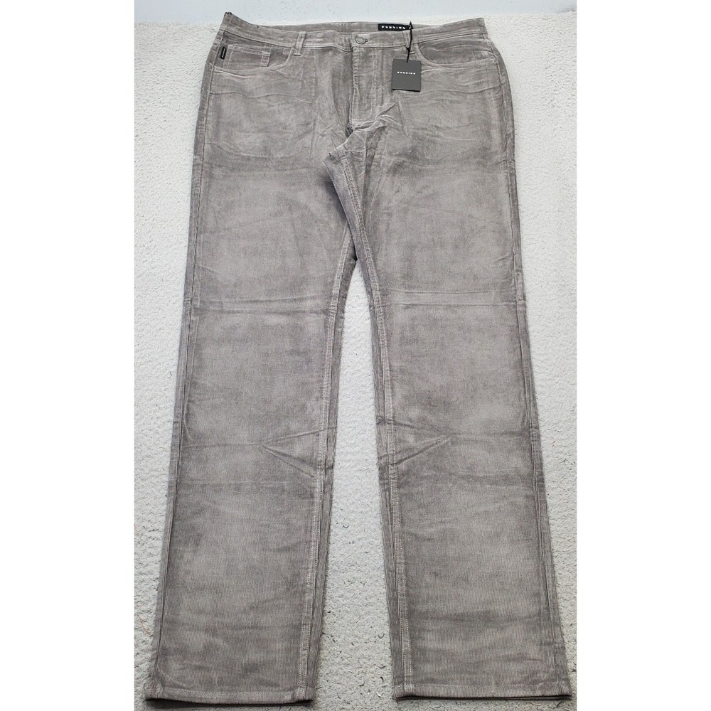 Dunning Golf Chino Pants Mens 38/34 Gray Corduroy Performance Quick Dry Straight
